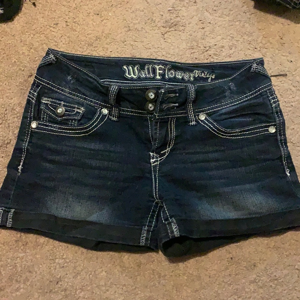 y2k vintage jean shorts